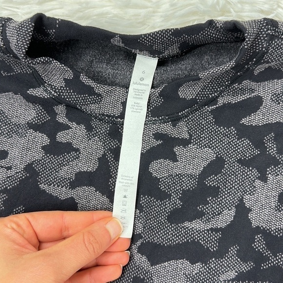 Lululemon Close to Crossing Long Sleeve *Rulu Heritage Camo Jacquard Black - Picture 4 of 8